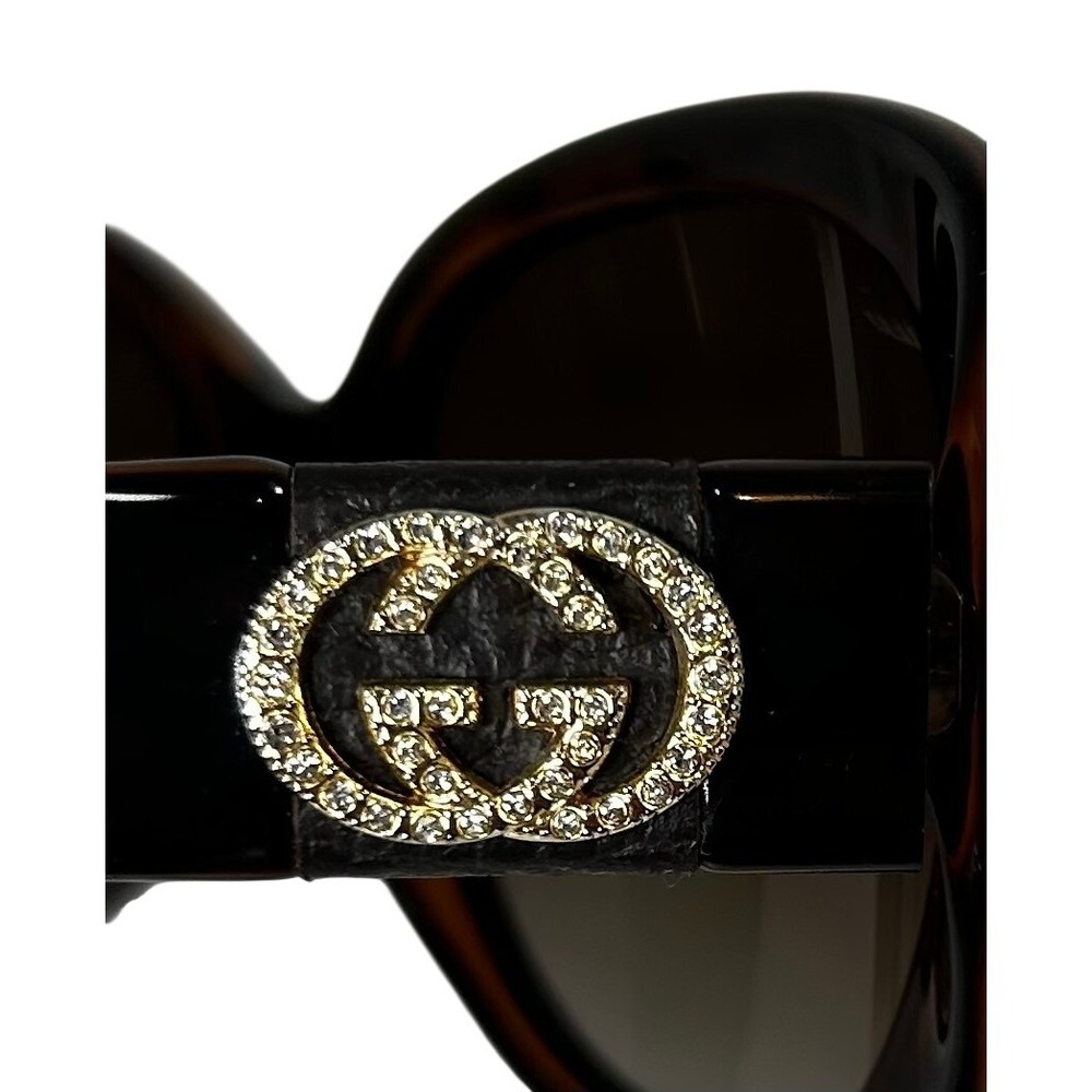 Gucci GG 3644/N/S Dark Tortoise Crystal Interlocking G Sunglasses DWJHA 56mm - Picture 8 of 9